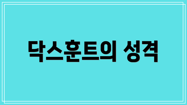 닥스훈트의 성격