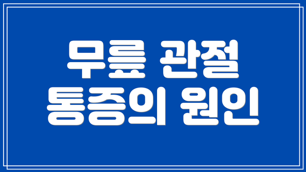 무릎 관절 통증의 원인