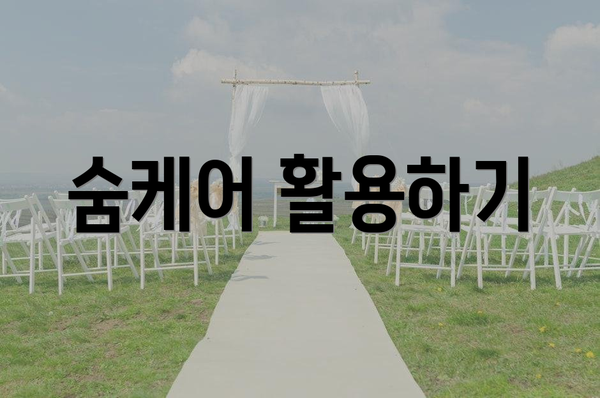 숨케어 활용하기