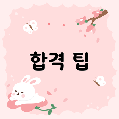 합격 팁