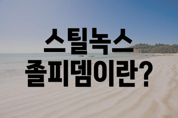 스틸녹스 졸피뎀이란?