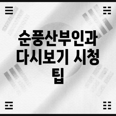 순풍산부인과 다시보기 시청 팁