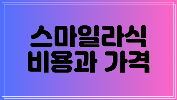 스마일라식 비용과 가격