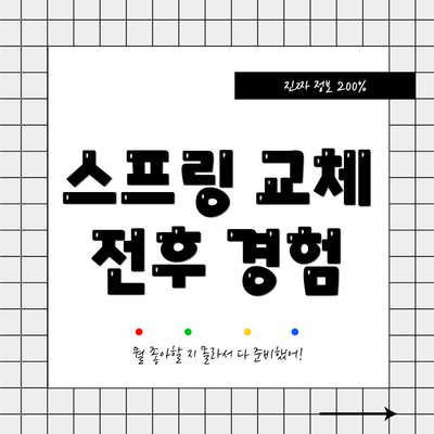 스프링 교체 전후 경험