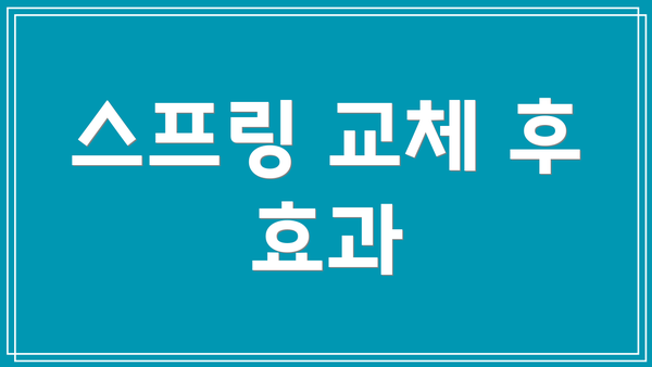 스프링 교체 후 효과