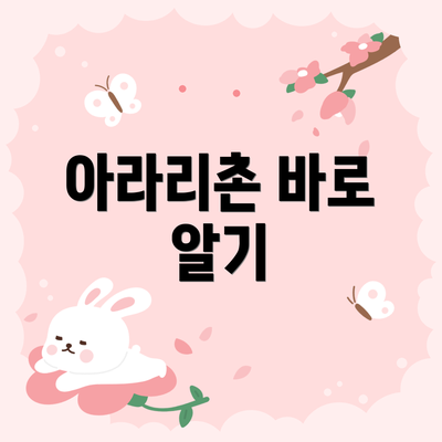 아라리촌 바로 알기