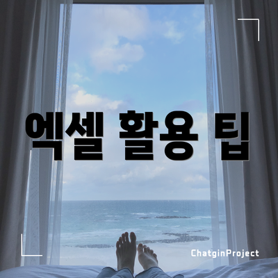 엑셀 활용 팁
