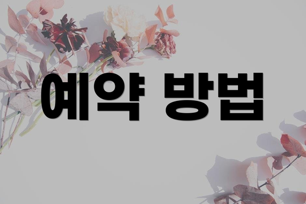 예약 방법