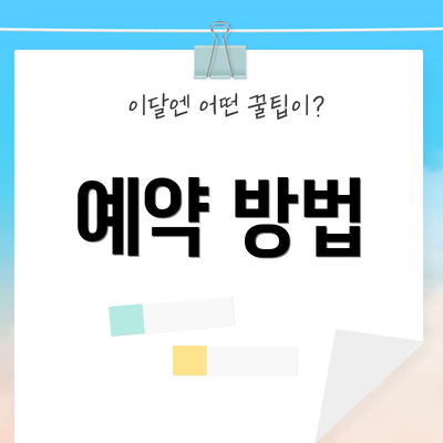 예약 방법