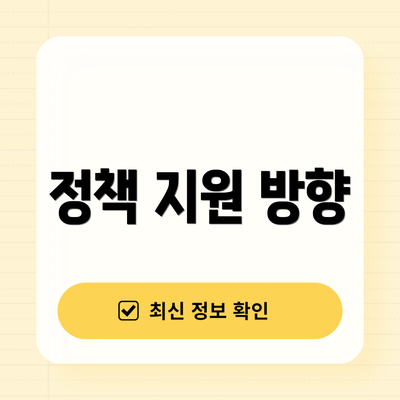 정책 지원 방향