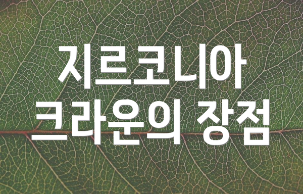지르코니아 크라운의 장점