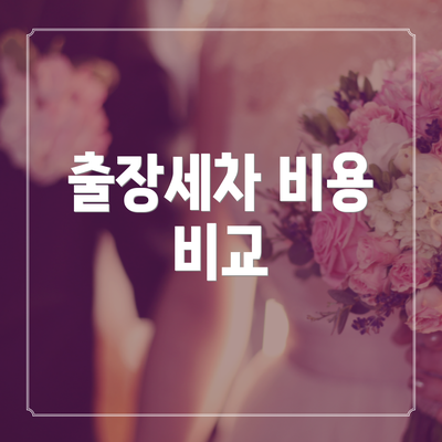 출장세차 비용 비교