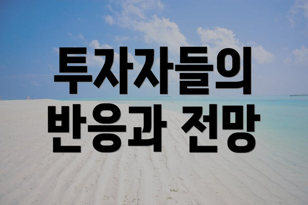 투자자들의 반응과 전망