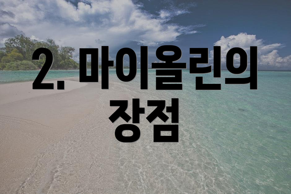 2. 마이올린의 장점