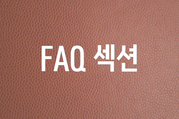 FAQ 섹션