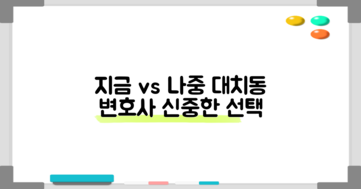 지금 바로 vs 나중에 상담: 강남구 대치동 변호사 선택의 갈림길